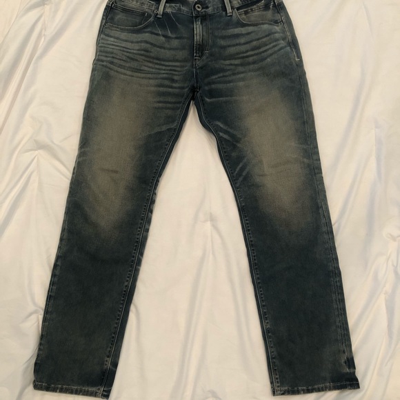 Express Rocco Slim Fit Distressed Blue Jeans 33x32 - Picture 2 of 9